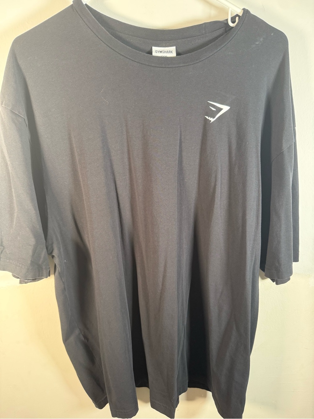 Gymshark Black Short Sleeve Tee with White Logo